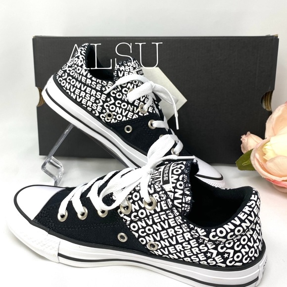 Converse Ctas Madison Low Canvas Black White LogoW - Picture 2 of 10